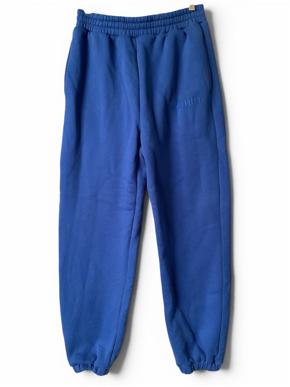 Comfrt women’s minimalist joggers blue sweatpants Sz M pants loungewear 2025